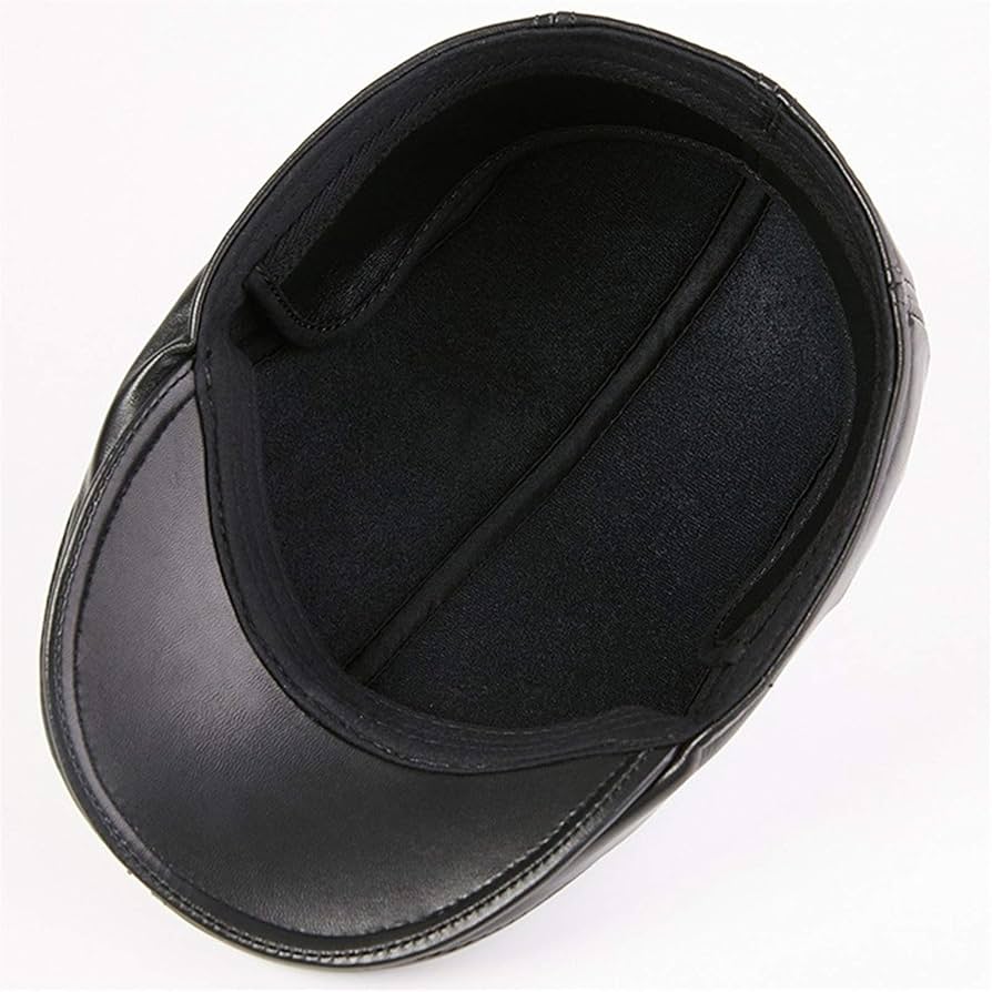 THE FLAT HEAD ブラック レザー ベレー帽 M THE FLAT HEAD ブラック レザー ベレー帽 M